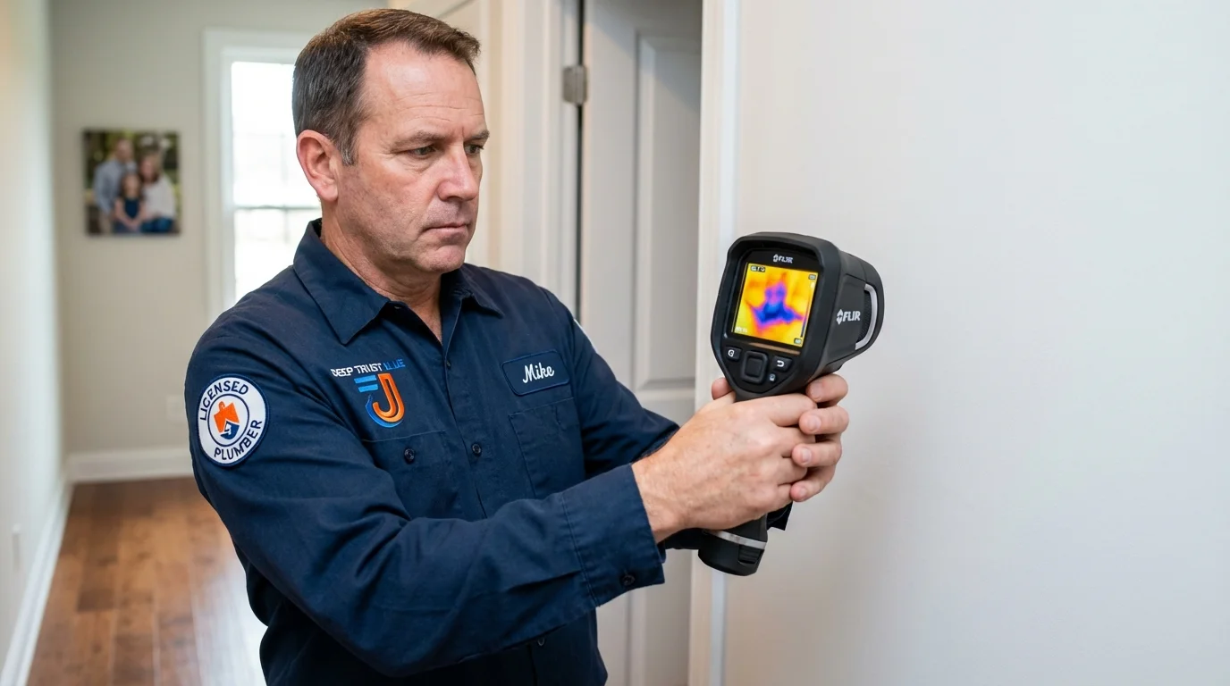 Thermal imaging leak detection by Johns Plumbing LLC in Norwell